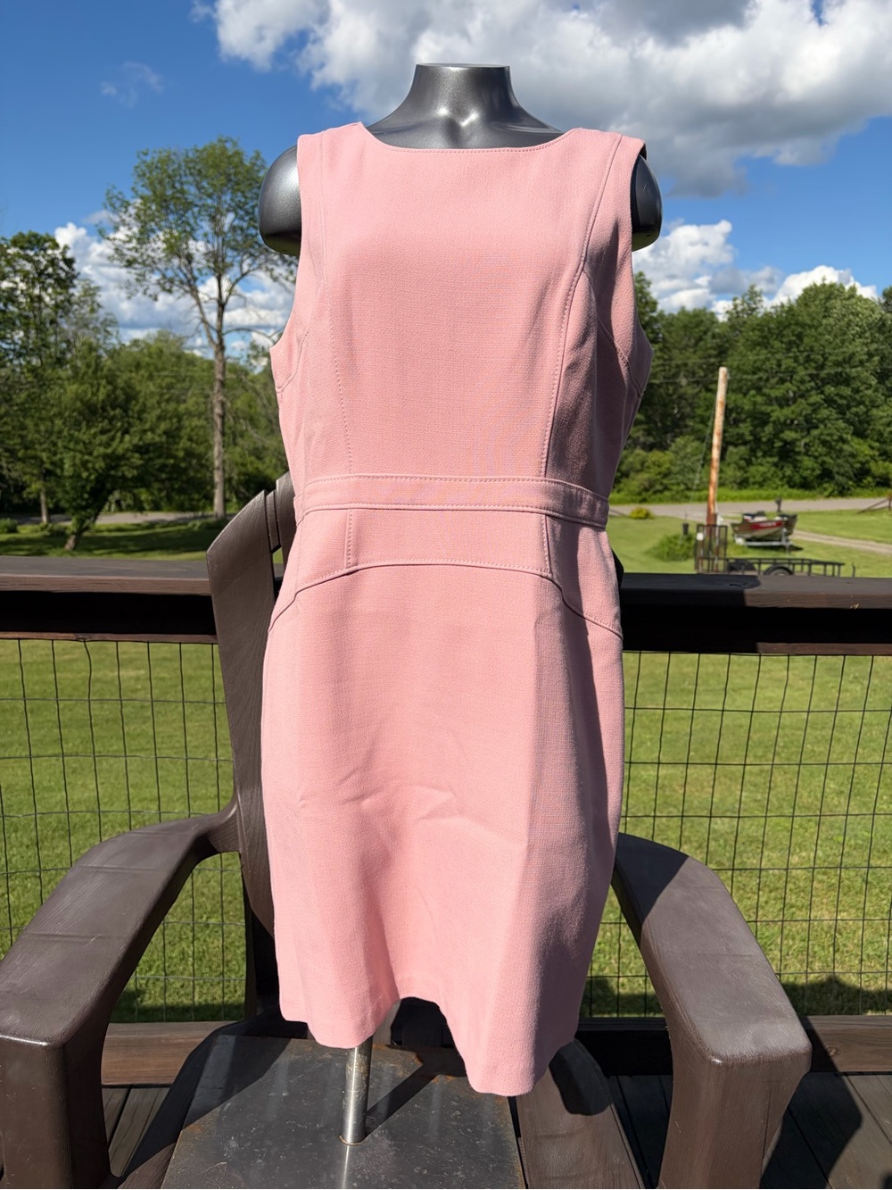 LOFT Sleeveless Dusty Rose Sheath Dress